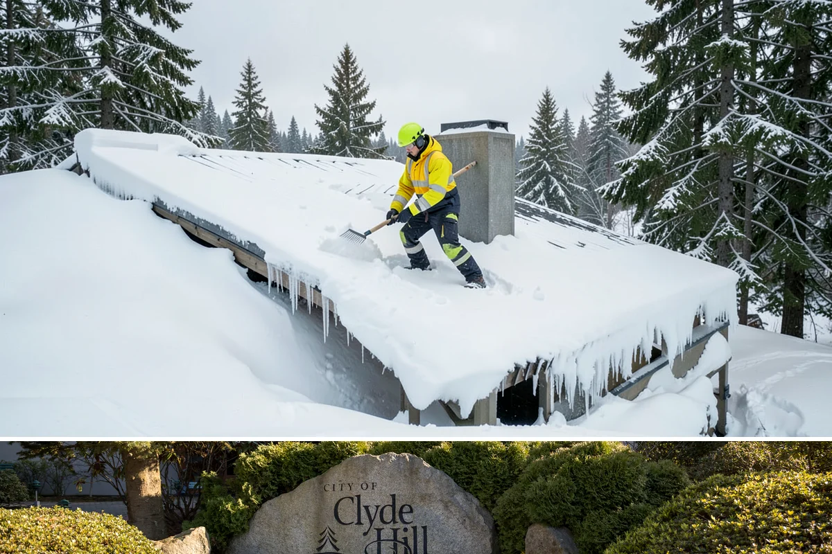Auto Repair Shop Snow Removal in Clyde Hill, King County, WA - Repair shops need clearing December through February when lowland aprons ice over on cold nights.