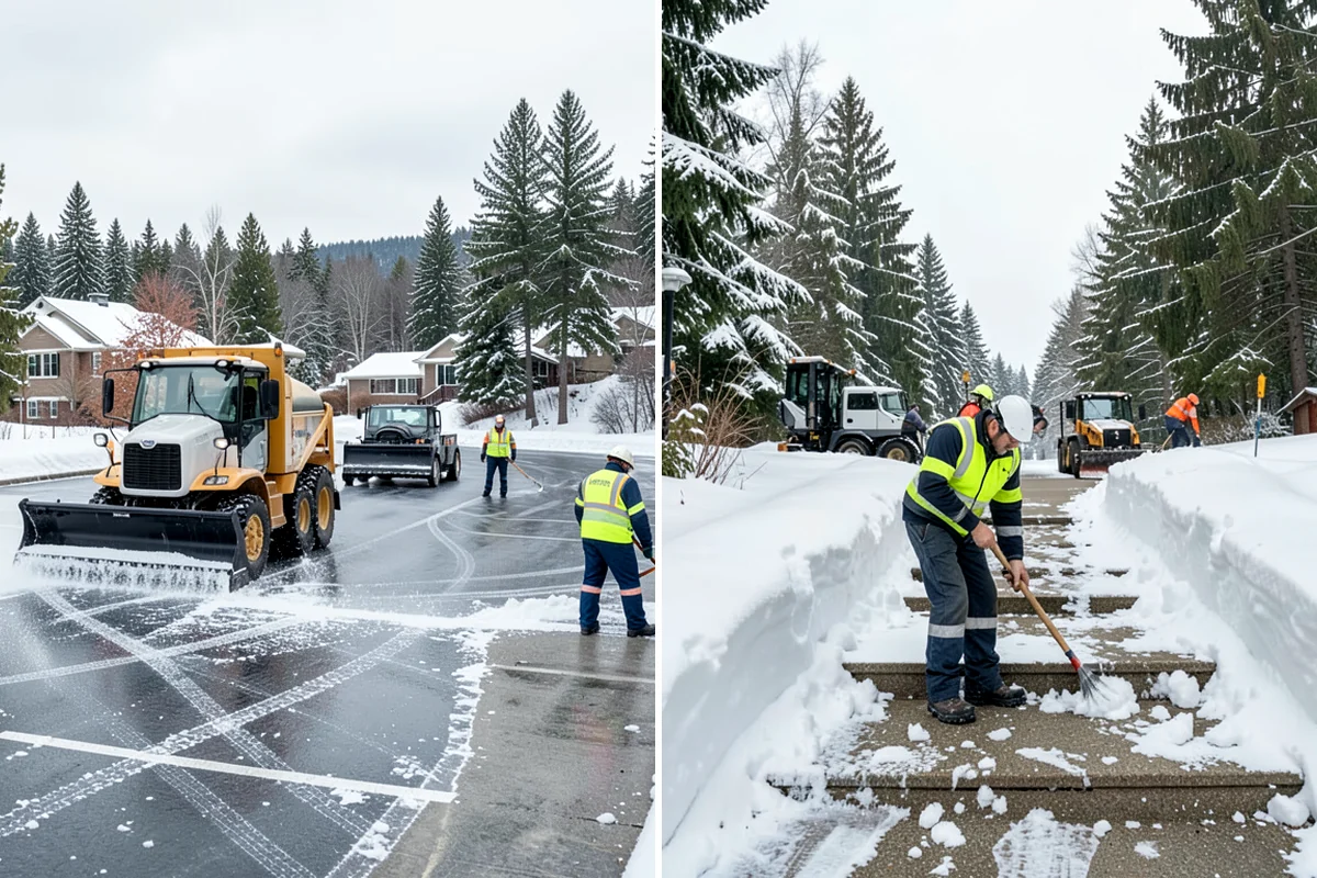Auto Repair Shop Snow Removal in Concrete, Skagit County, WA - Map bay aprons, drive lanes, and customer parking