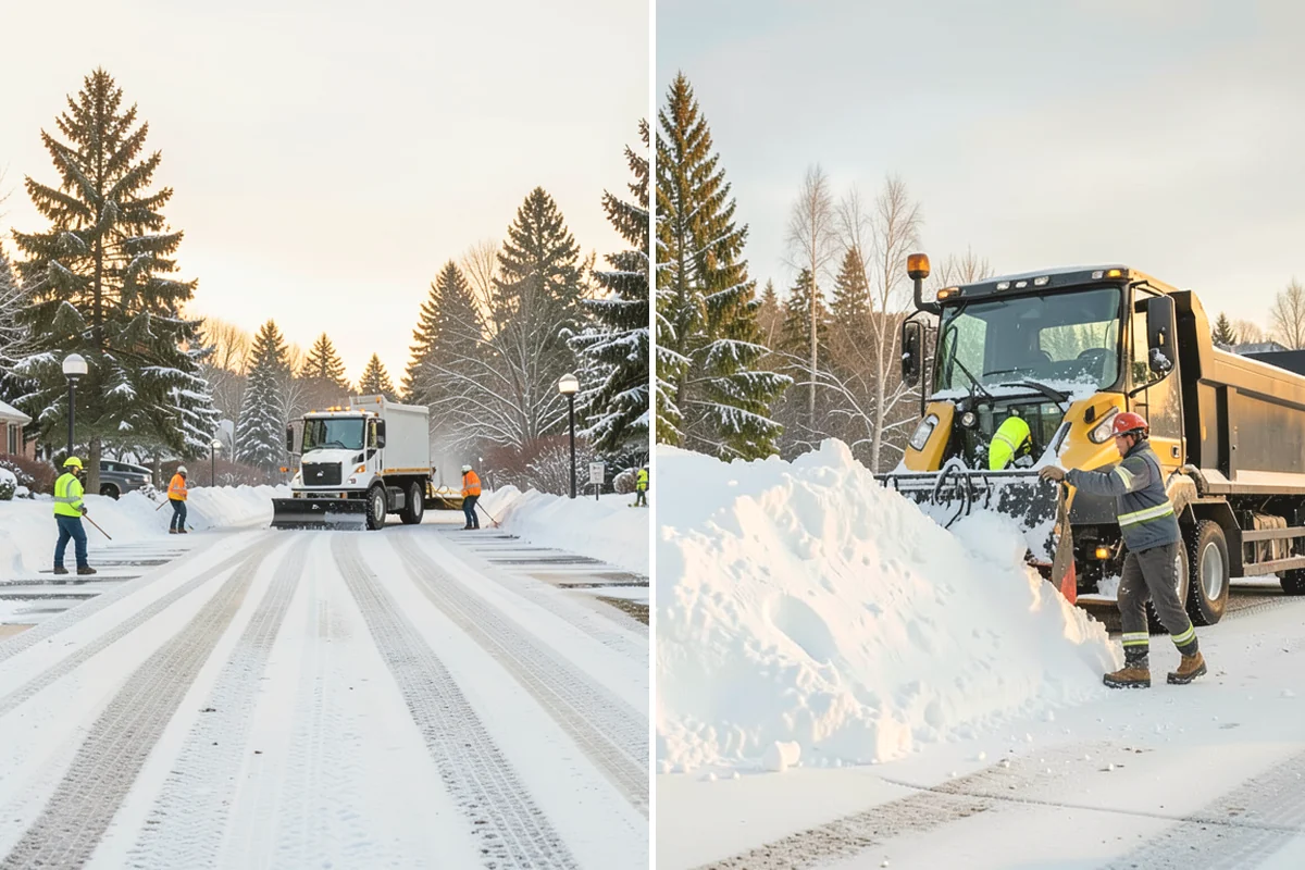 Auto Repair Shop Snow Removal in Covington, King County, WA - Map bay aprons, drive lanes, and customer parking