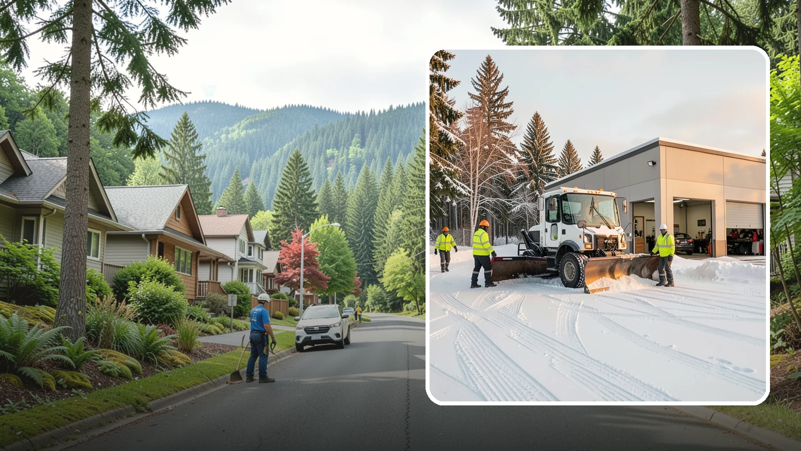 Auto Repair Shop Snow Removal in Darrington, Snohomish County, WA - We keep your bay approaches, customer parking, and lot clear so vehicles can get in and out of the shop the moment the snow stops.