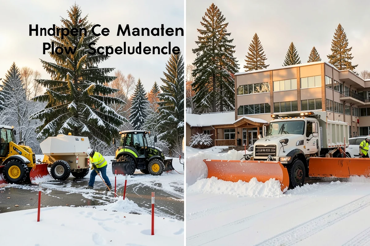 Auto Repair Shop Snow Removal in DuPont, Pierce County, WA - Map bay aprons, drive lanes, and customer parking