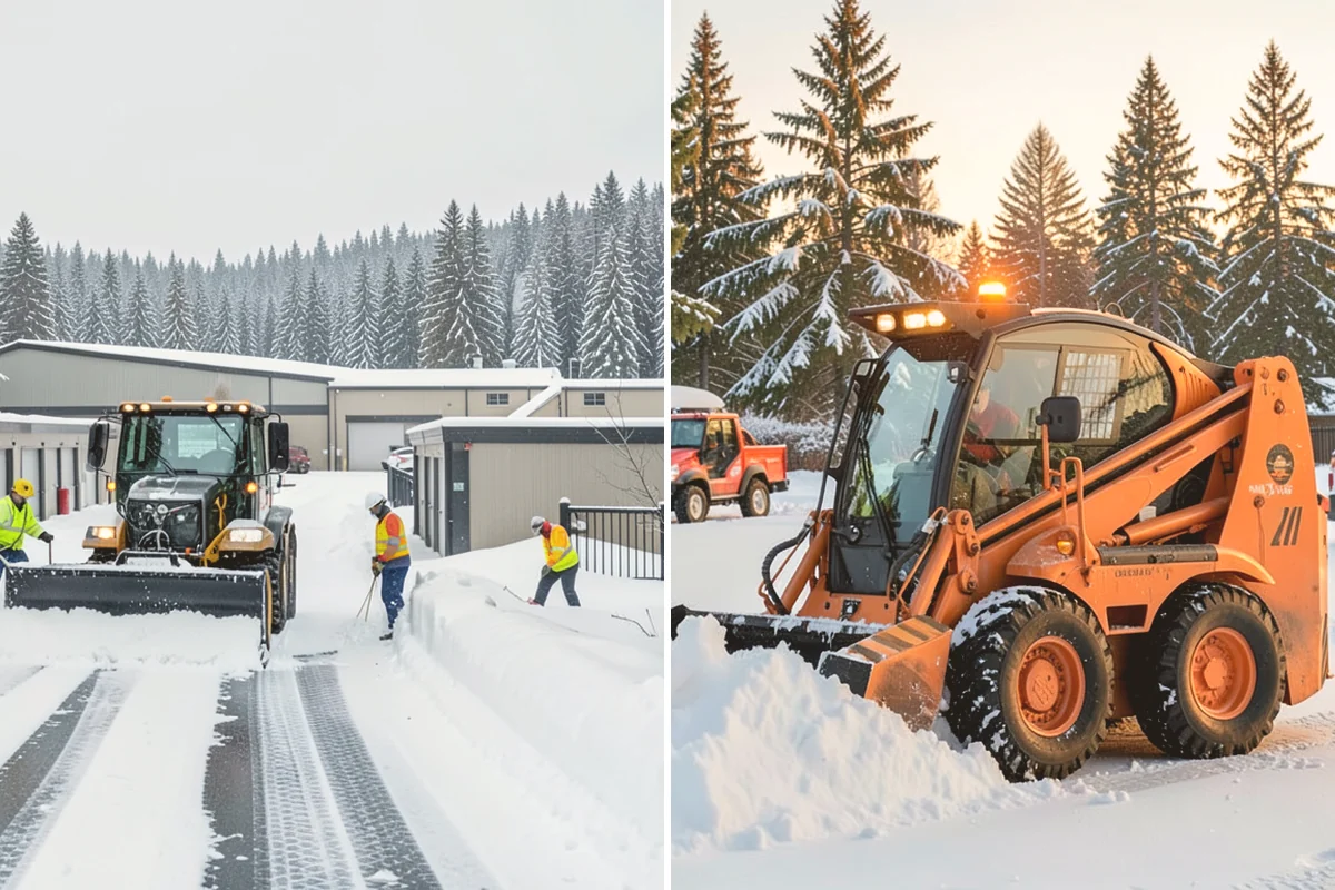 Auto Repair Shop Snow Removal in Eatonville, Pierce County, WA - Map bay aprons, drive lanes, and customer parking