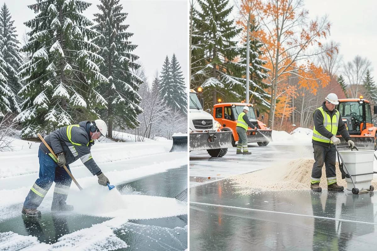 Auto Repair Shop Snow Removal in Edmonds, Snohomish County, WA - Map bay aprons, drive lanes, and customer parking