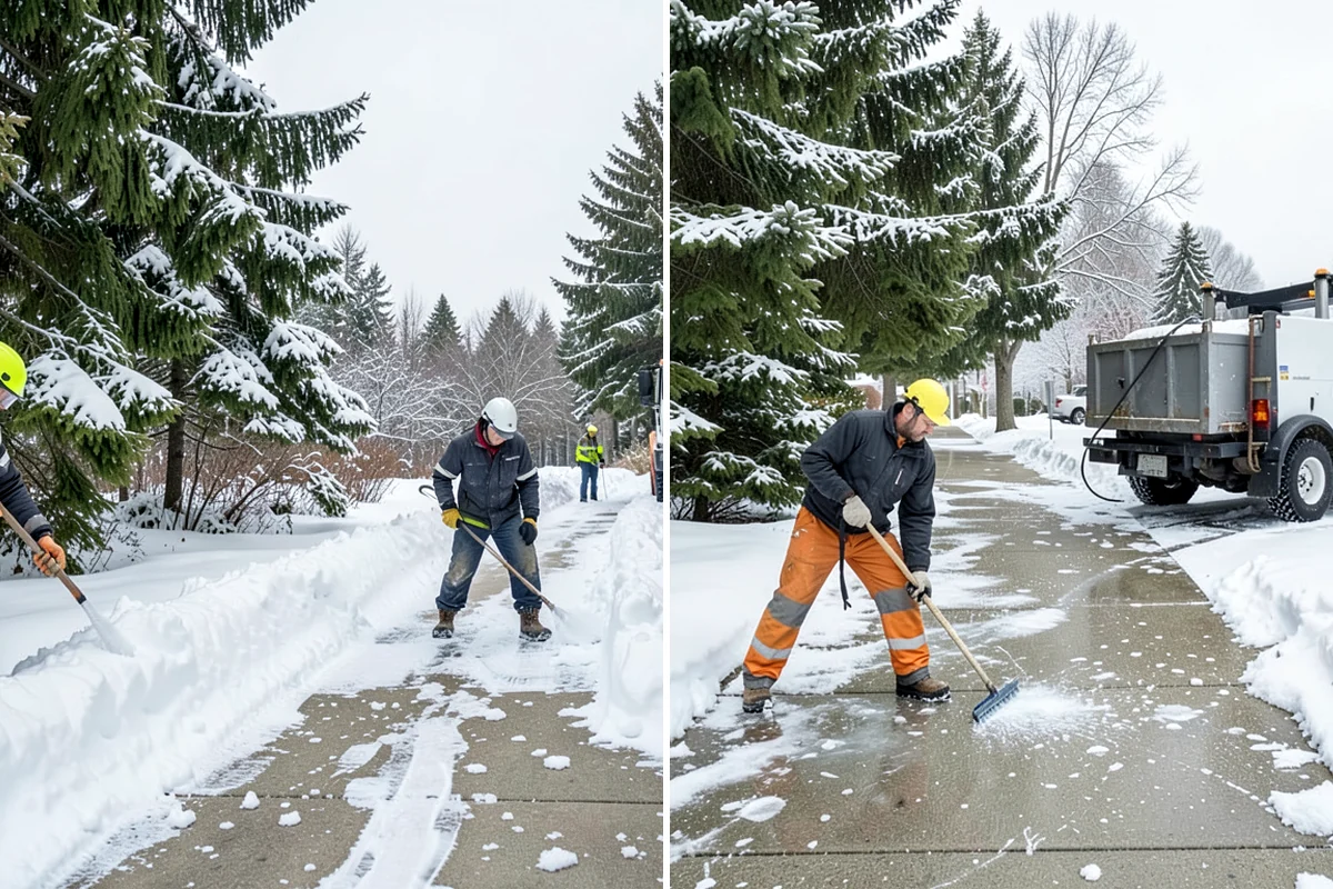 Auto Repair Shop Snow Removal in Enumclaw, King County, WA - Map bay aprons, drive lanes, and customer parking