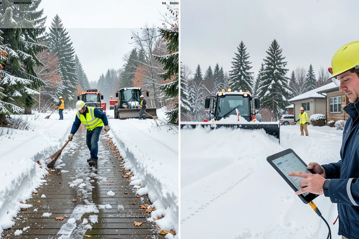 Auto Repair Shop Snow Removal in Everett, Snohomish County, WA - Map bay aprons, drive lanes, and customer parking