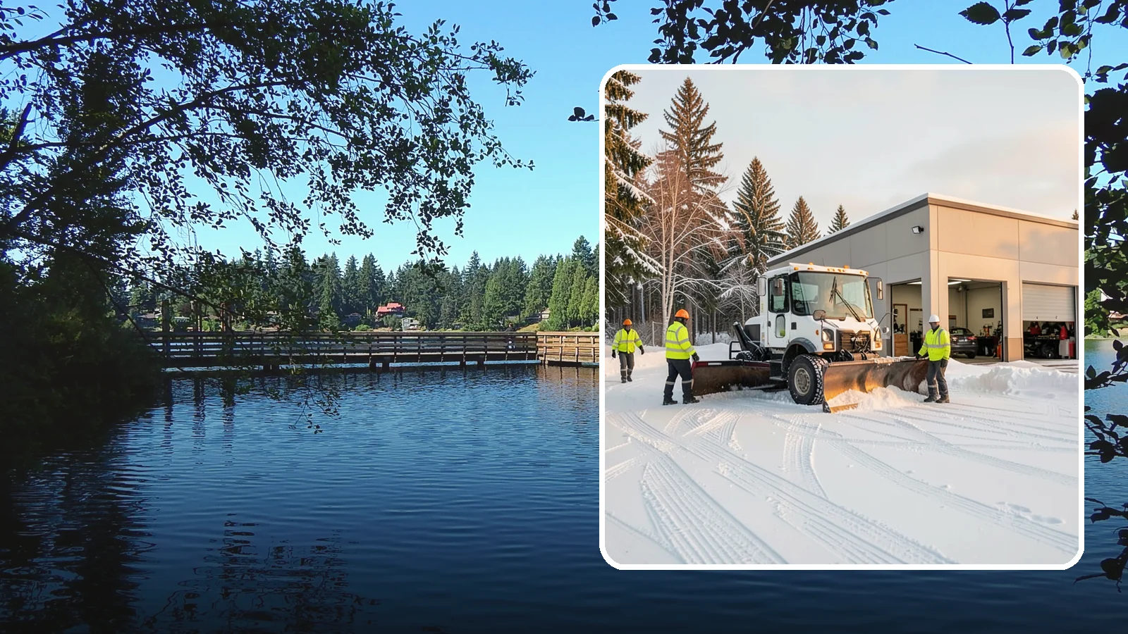 Auto Repair Shop Snow Removal in Federal Way, King County, WA - We keep your bay approaches, customer parking, and lot clear so vehicles can get in and out of the shop the moment the snow stops.