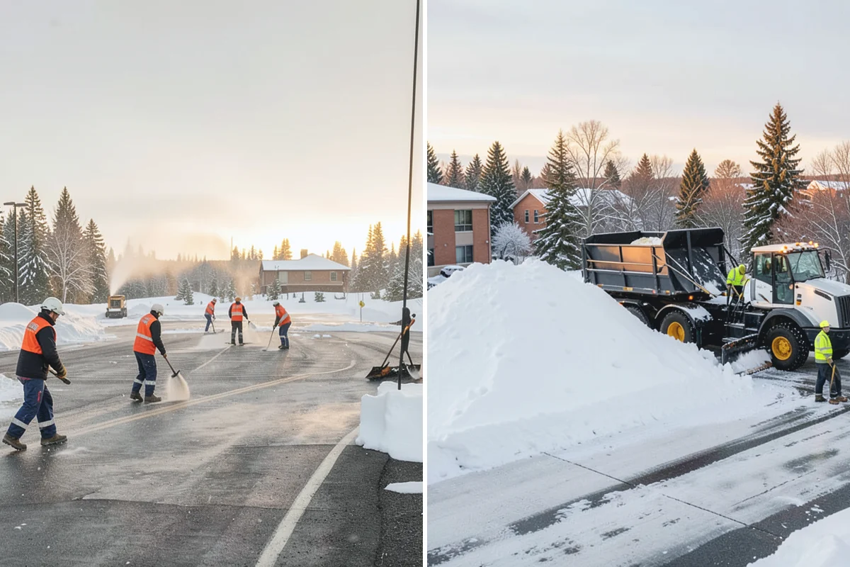 Auto Repair Shop Snow Removal in Gold Bar, Snohomish County, WA - Map bay aprons, drive lanes, and customer parking