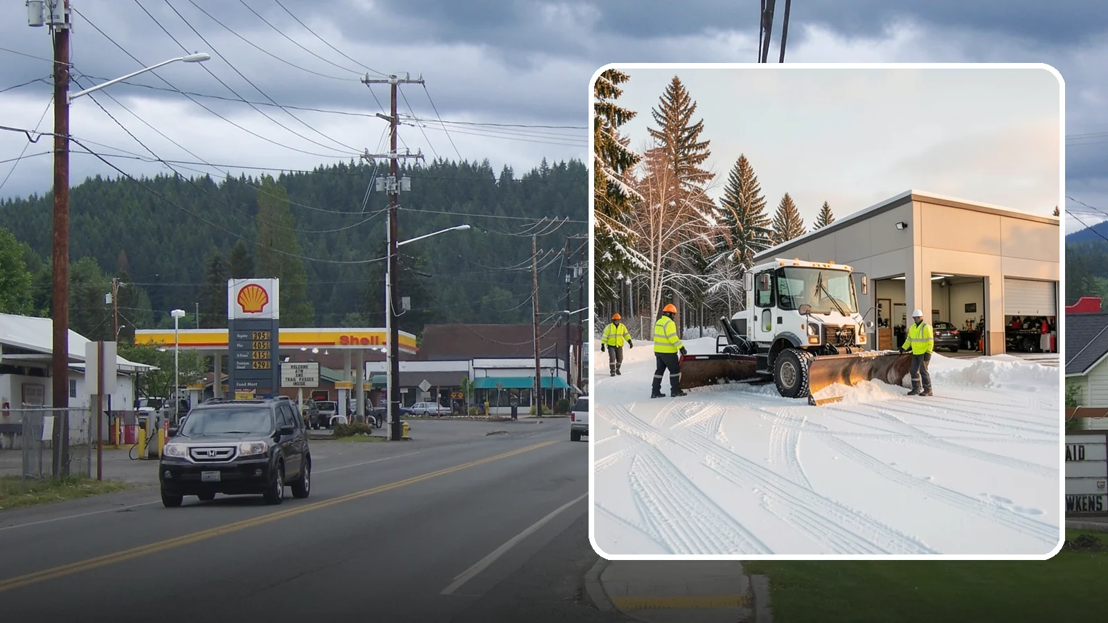 Auto Repair Shop Snow Removal in Granite Falls, Snohomish County, WA - We keep your bay approaches, customer parking, and lot clear so vehicles can get in and out of the shop the moment the snow stops.