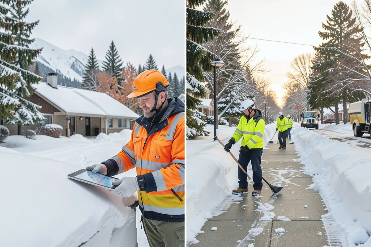 Auto Repair Shop Snow Removal in Hamilton, Skagit County, WA - Map bay aprons, drive lanes, and customer parking