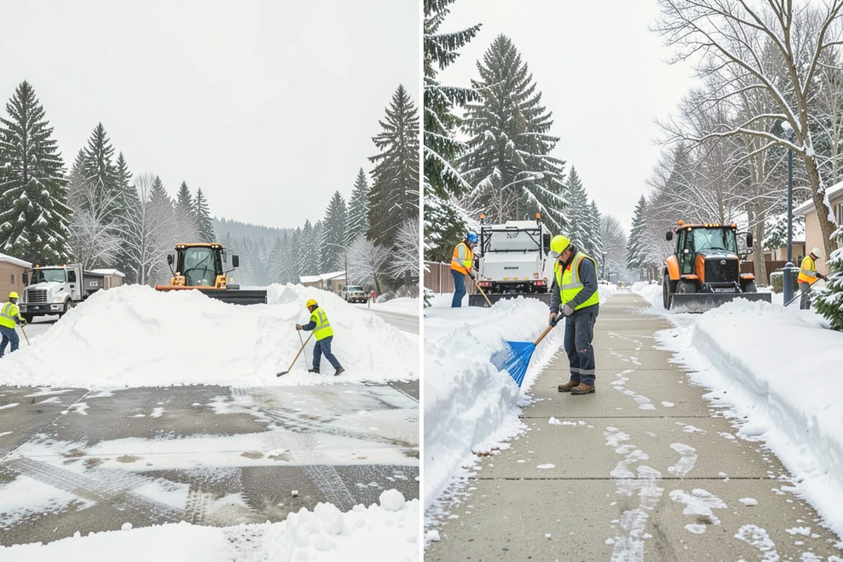 Auto Repair Shop Snow Removal in Index, Snohomish County, WA - Map bay aprons, drive lanes, and customer parking