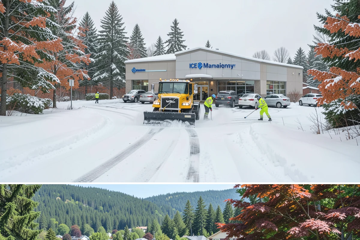 Auto Repair Shop Snow Removal in Index, Snohomish County, WA - Repair shops need clearing December through February when lowland aprons ice over on cold nights.