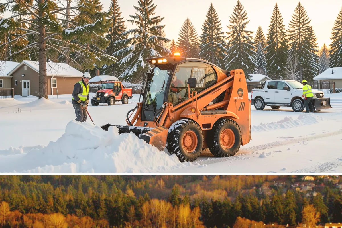 Auto Repair Shop Snow Removal in Kenmore, King County, WA - Repair shops need clearing December through February when lowland aprons ice over on cold nights.
