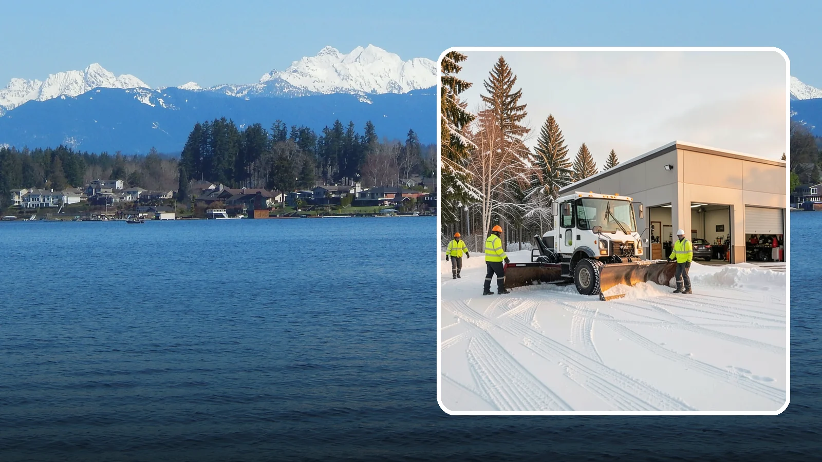 Auto Repair Shop Snow Removal in Lake Stevens, Snohomish County, WA - We keep your bay approaches, customer parking, and lot clear so vehicles can get in and out of the shop the moment the snow stops.