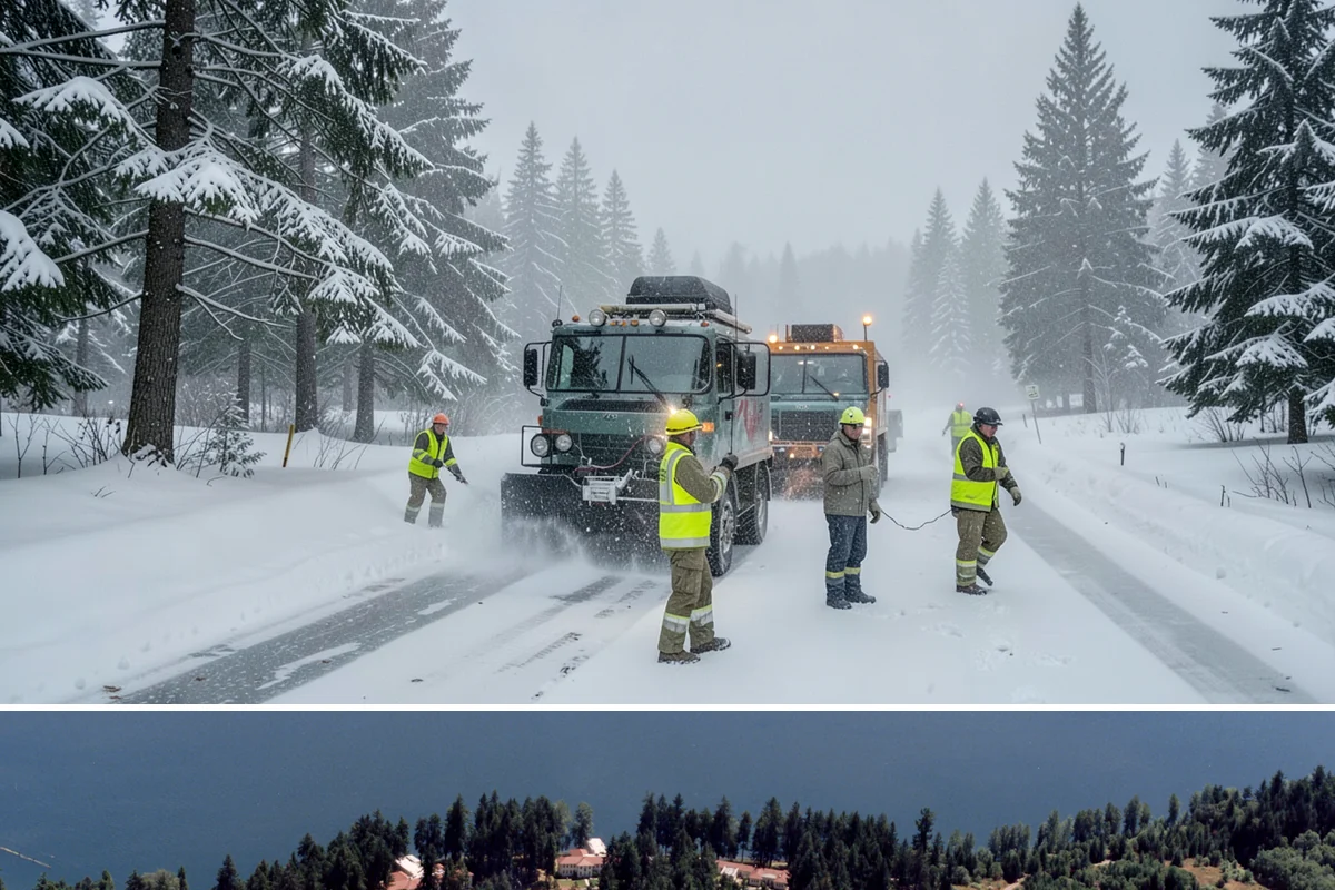 Auto Repair Shop Snow Removal in Lakewood, Pierce County, WA - Repair shops need clearing December through February when lowland aprons ice over on cold nights.