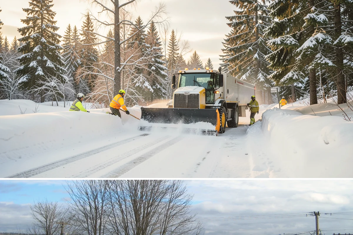 Auto Repair Shop Snow Removal in Langley, Island County, WA - Repair shops need clearing December through February when lowland aprons ice over on cold nights.