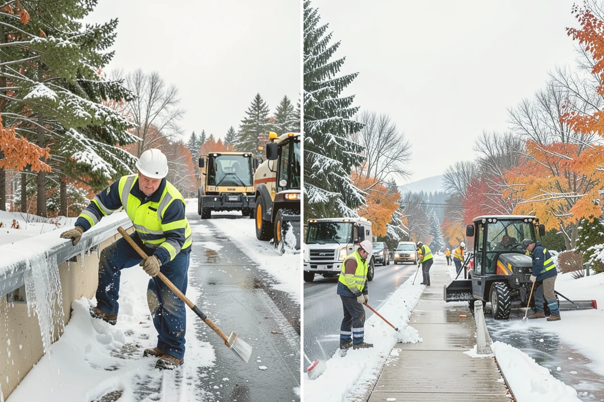 Auto Repair Shop Snow Removal in Lynnwood, Snohomish County, WA - Map bay aprons, drive lanes, and customer parking