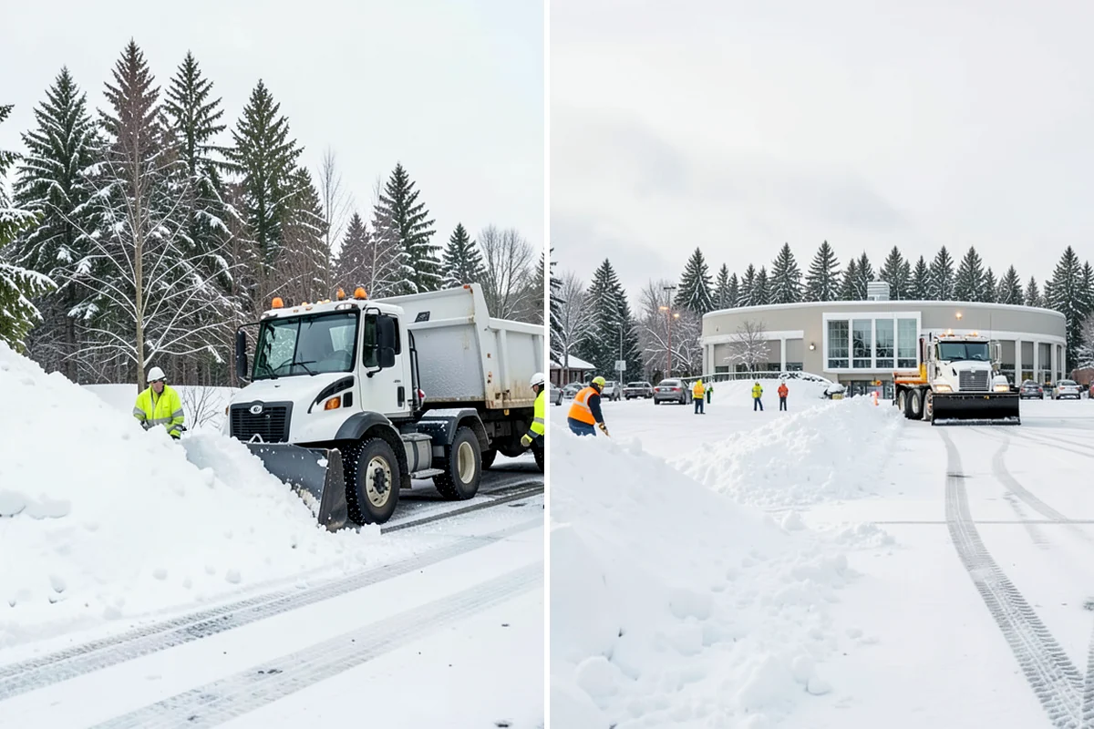 Auto Repair Shop Snow Removal in Maple Valley, King County, WA - Map bay aprons, drive lanes, and customer parking