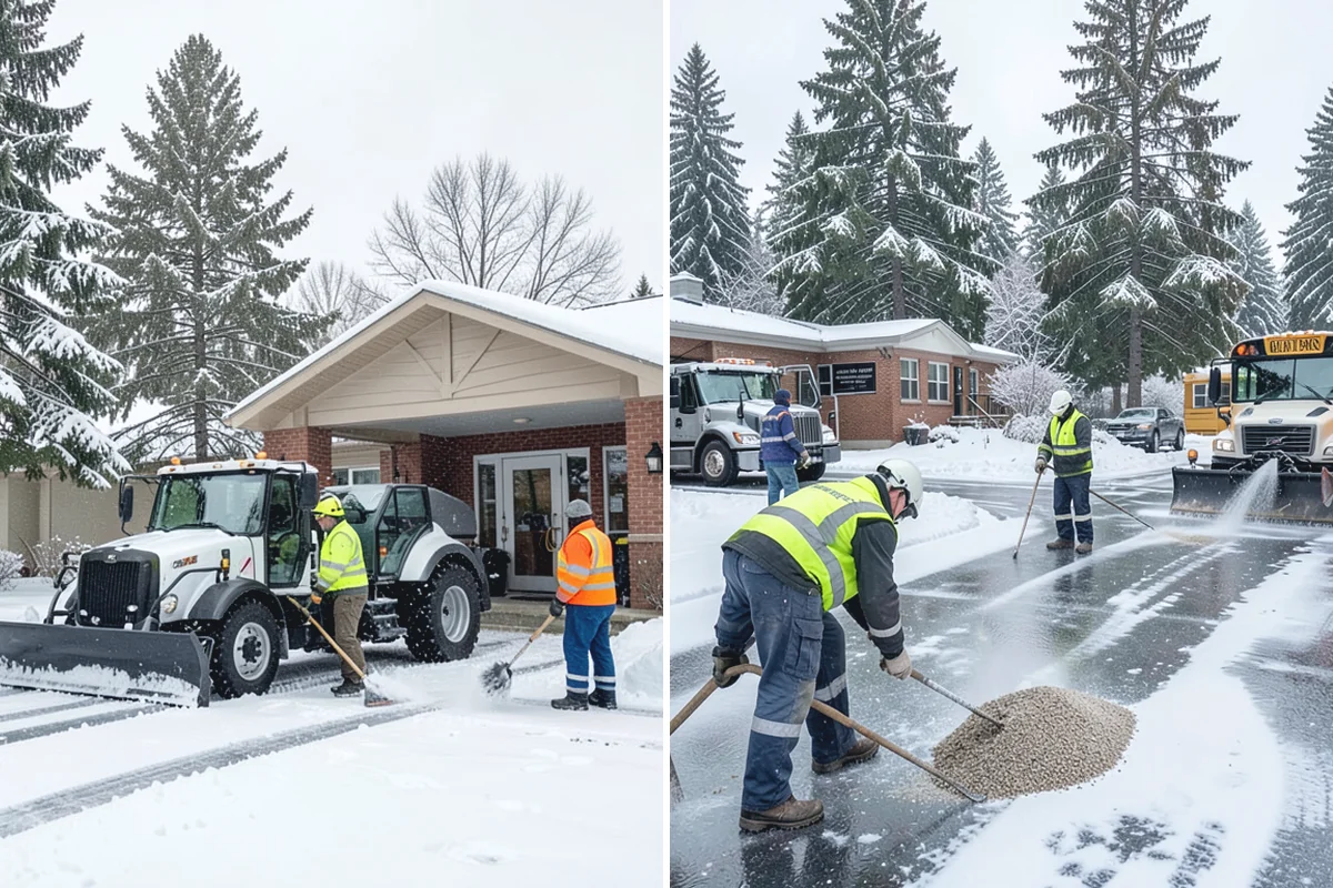 Auto Repair Shop Snow Removal in Marysville, Snohomish County, WA - Map bay aprons, drive lanes, and customer parking