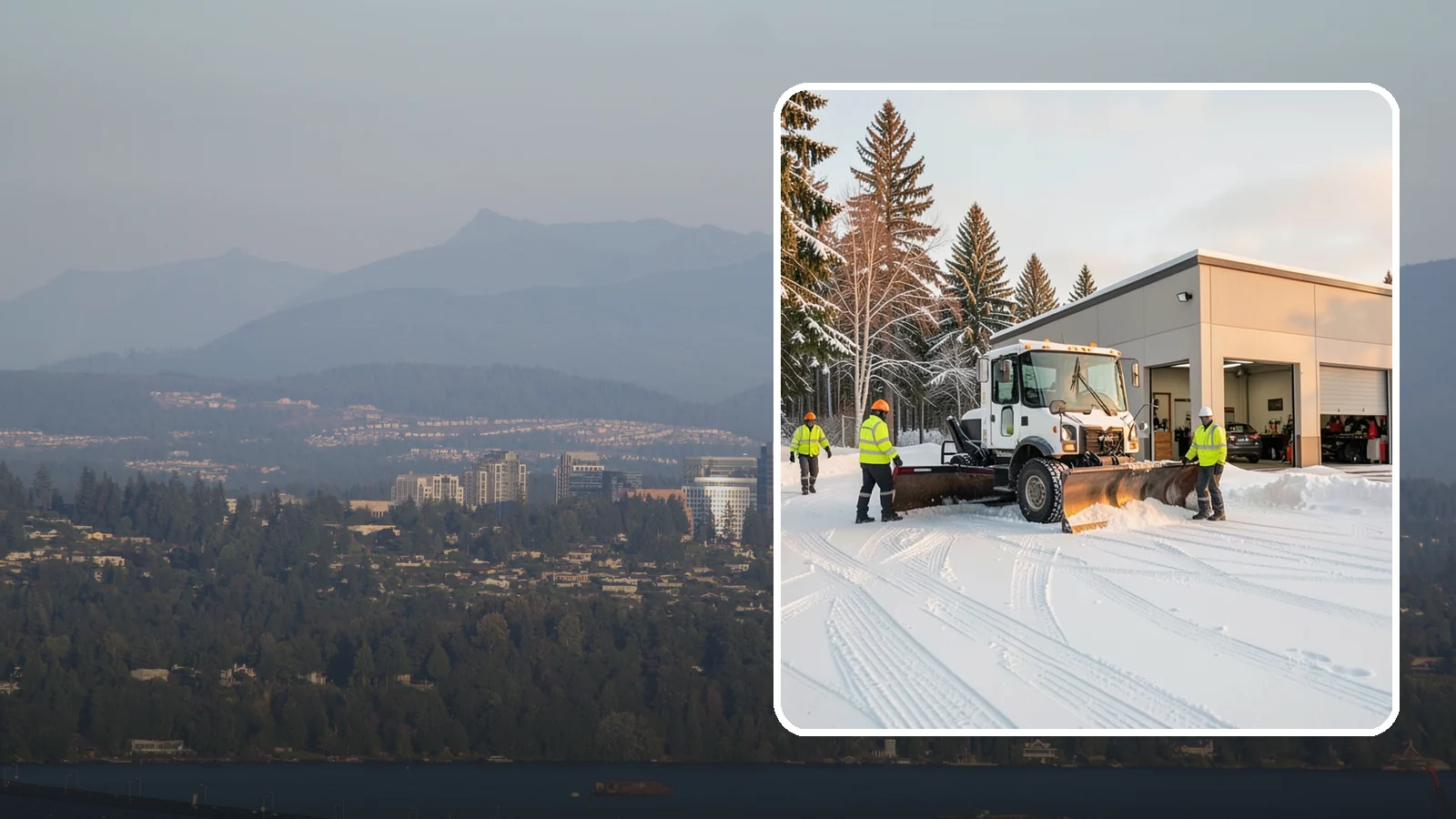 Auto Repair Shop Snow Removal in Medina, King County, WA - We keep your bay approaches, customer parking, and lot clear so vehicles can get in and out of the shop the moment the snow stops.
