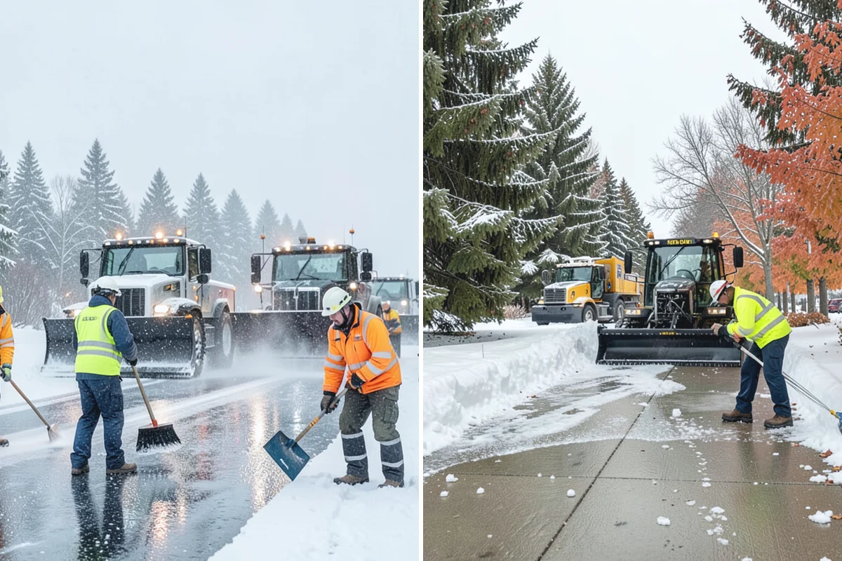 Auto Repair Shop Snow Removal in Medina, King County, WA - Map bay aprons, drive lanes, and customer parking