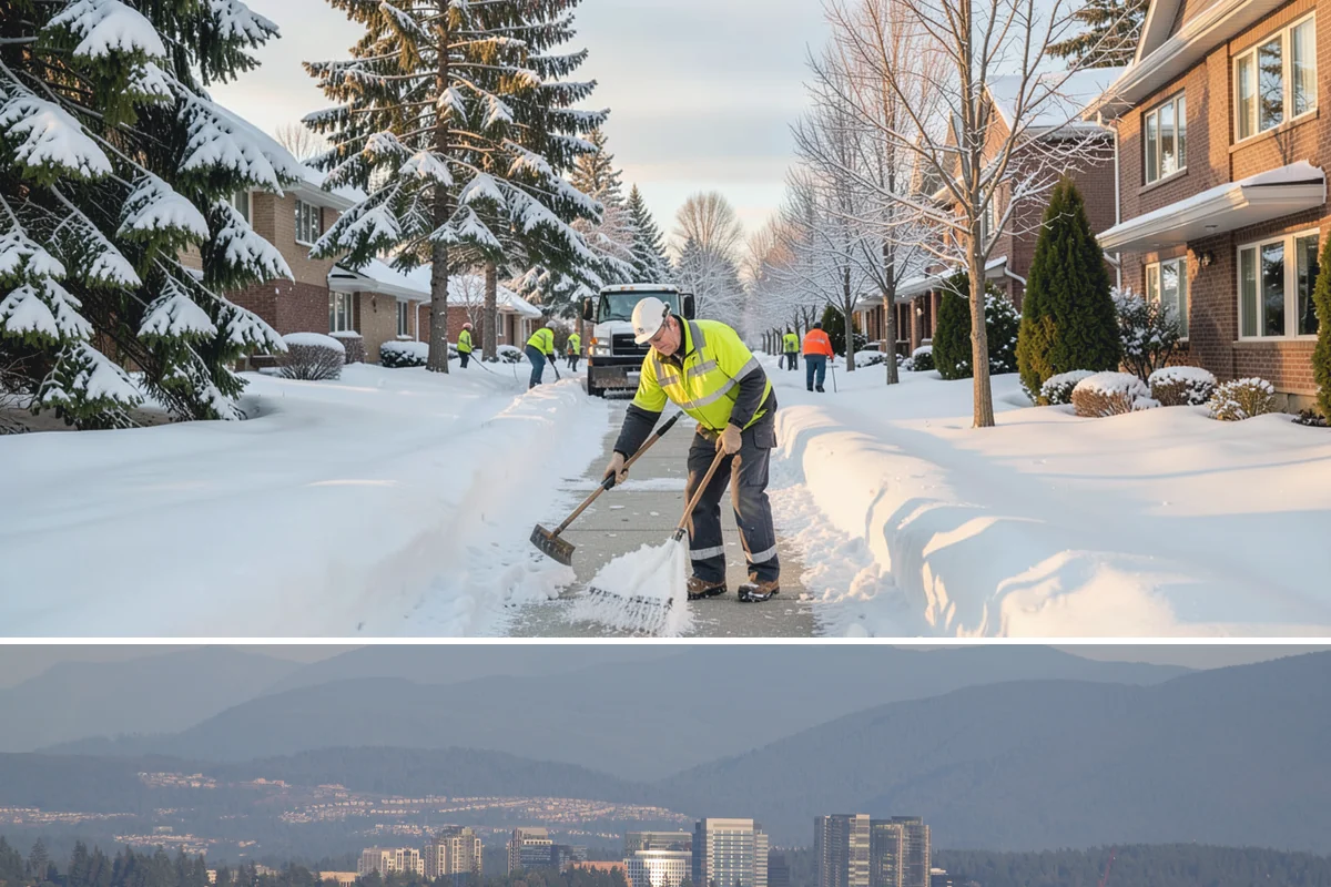 Auto Repair Shop Snow Removal in Medina, King County, WA - Repair shops need clearing December through February when lowland aprons ice over on cold nights.