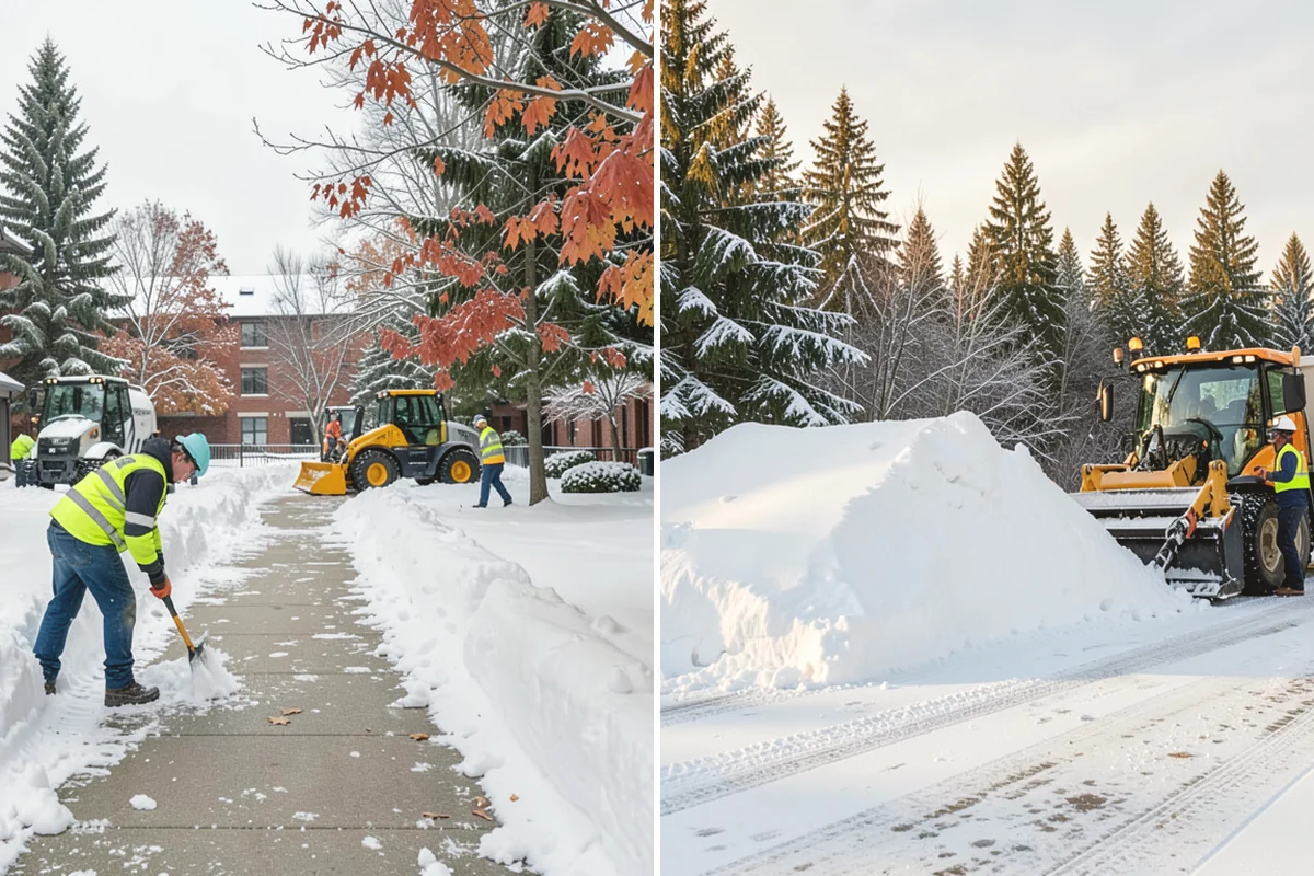 Auto Repair Shop Snow Removal in Mill Creek, Snohomish County, WA - Map bay aprons, drive lanes, and customer parking
