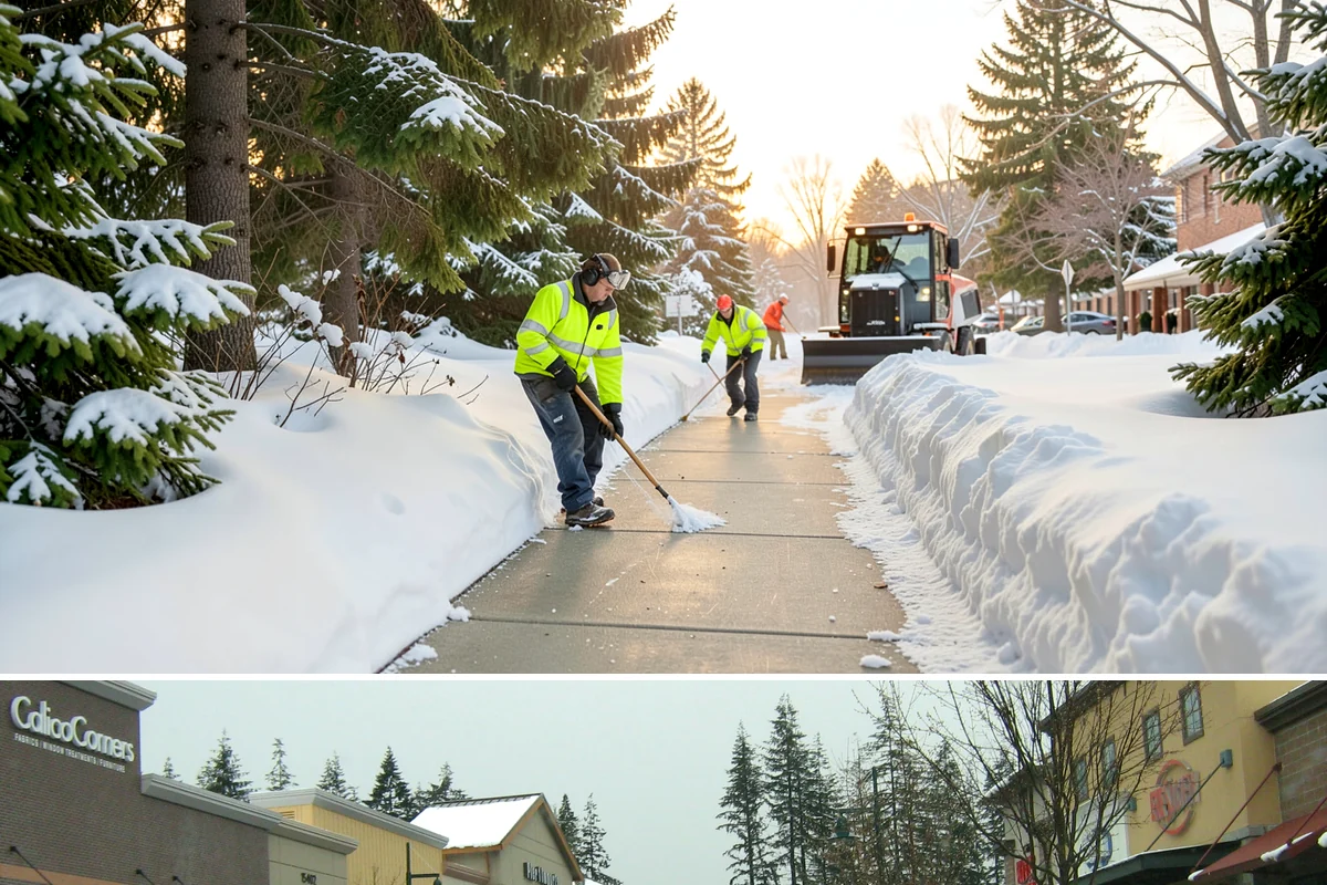 Auto Repair Shop Snow Removal in Mill Creek, Snohomish County, WA - Repair shops need clearing December through February when lowland aprons ice over on cold nights.
