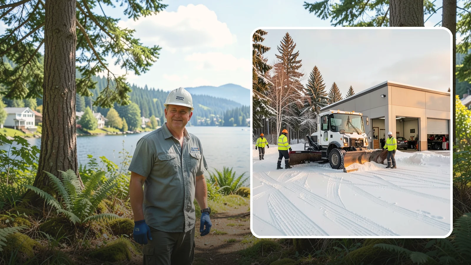 Auto Repair Shop Snow Removal in Milton, King County, WA - We keep your bay approaches, customer parking, and lot clear so vehicles can get in and out of the shop the moment the snow stops.