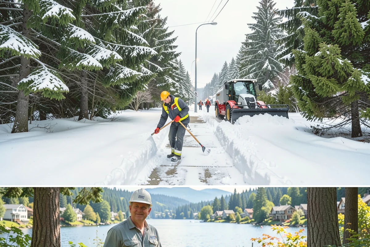 Auto Repair Shop Snow Removal in Milton, King County, WA - Repair shops need clearing December through February when lowland aprons ice over on cold nights.