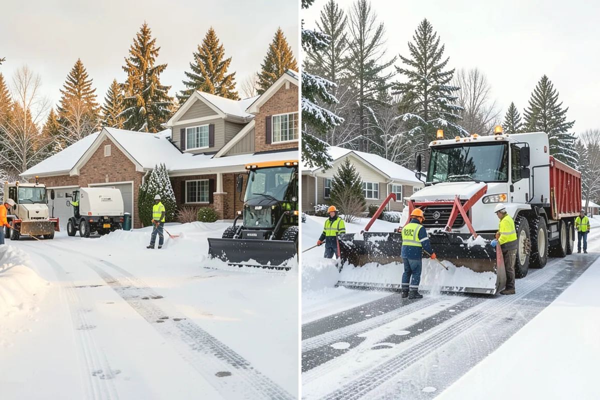 Auto Repair Shop Snow Removal in Monroe, Snohomish County, WA - Map bay aprons, drive lanes, and customer parking