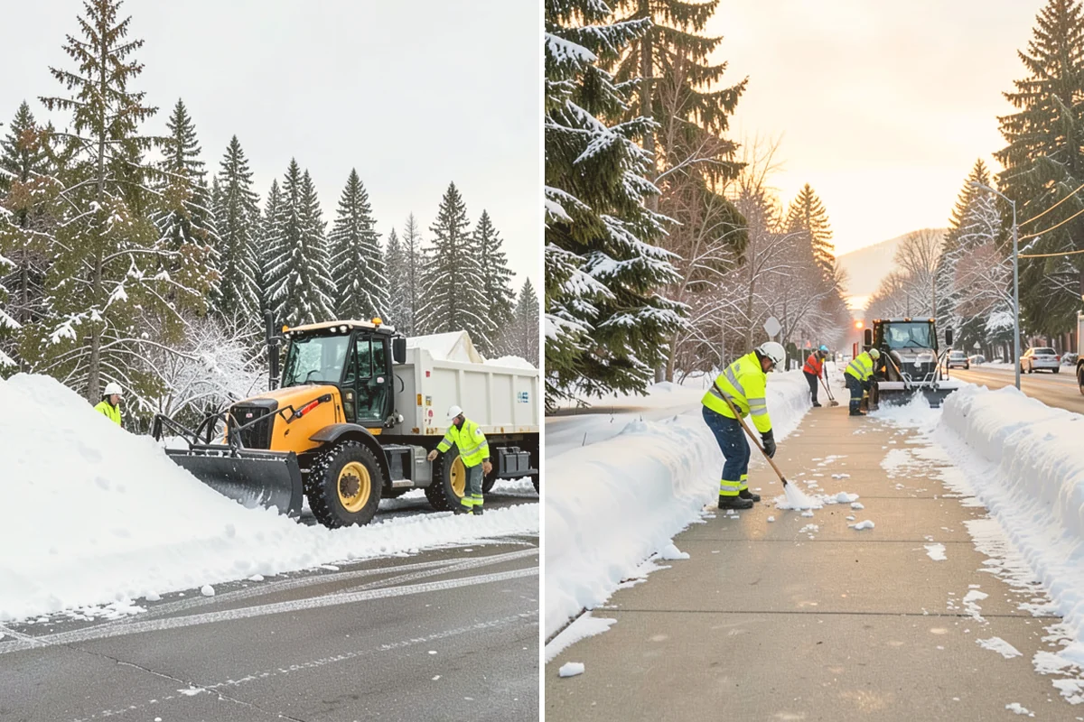 Auto Repair Shop Snow Removal in Mount Vernon, Skagit County, WA - Map bay aprons, drive lanes, and customer parking