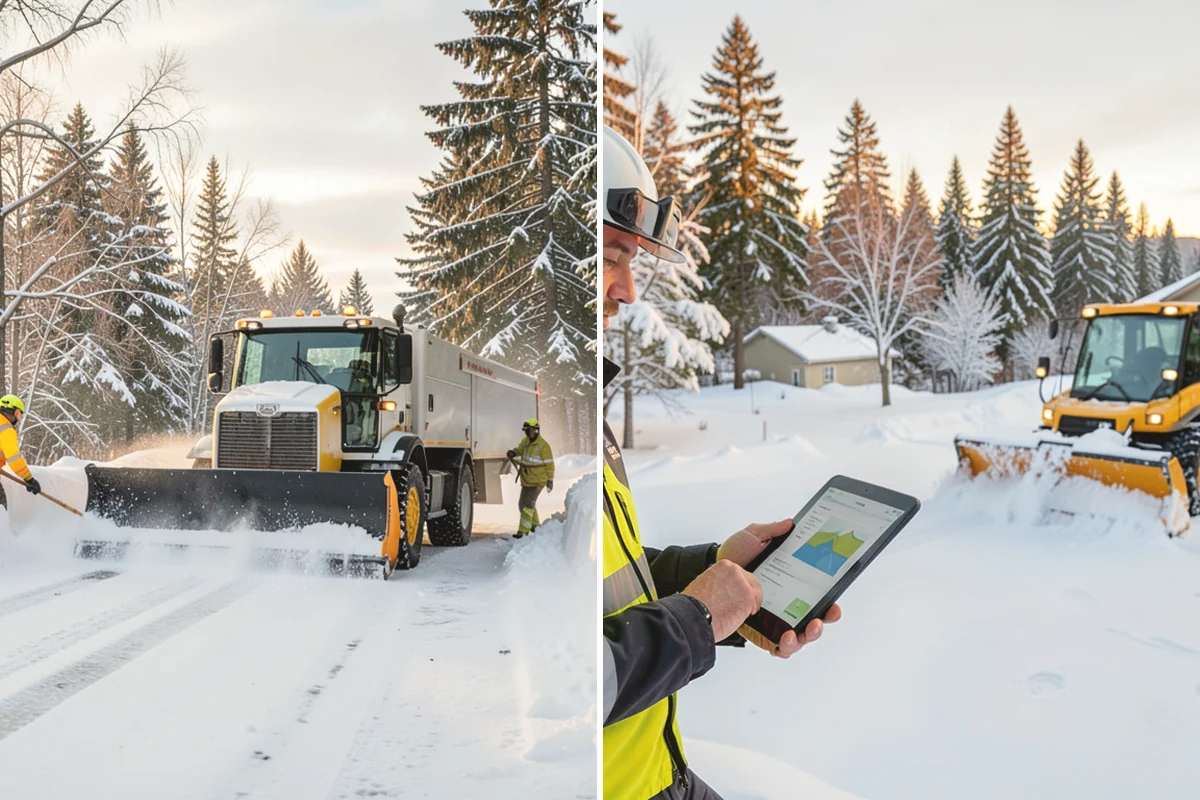 Auto Repair Shop Snow Removal in Mukilteo, Snohomish County, WA - Map bay aprons, drive lanes, and customer parking