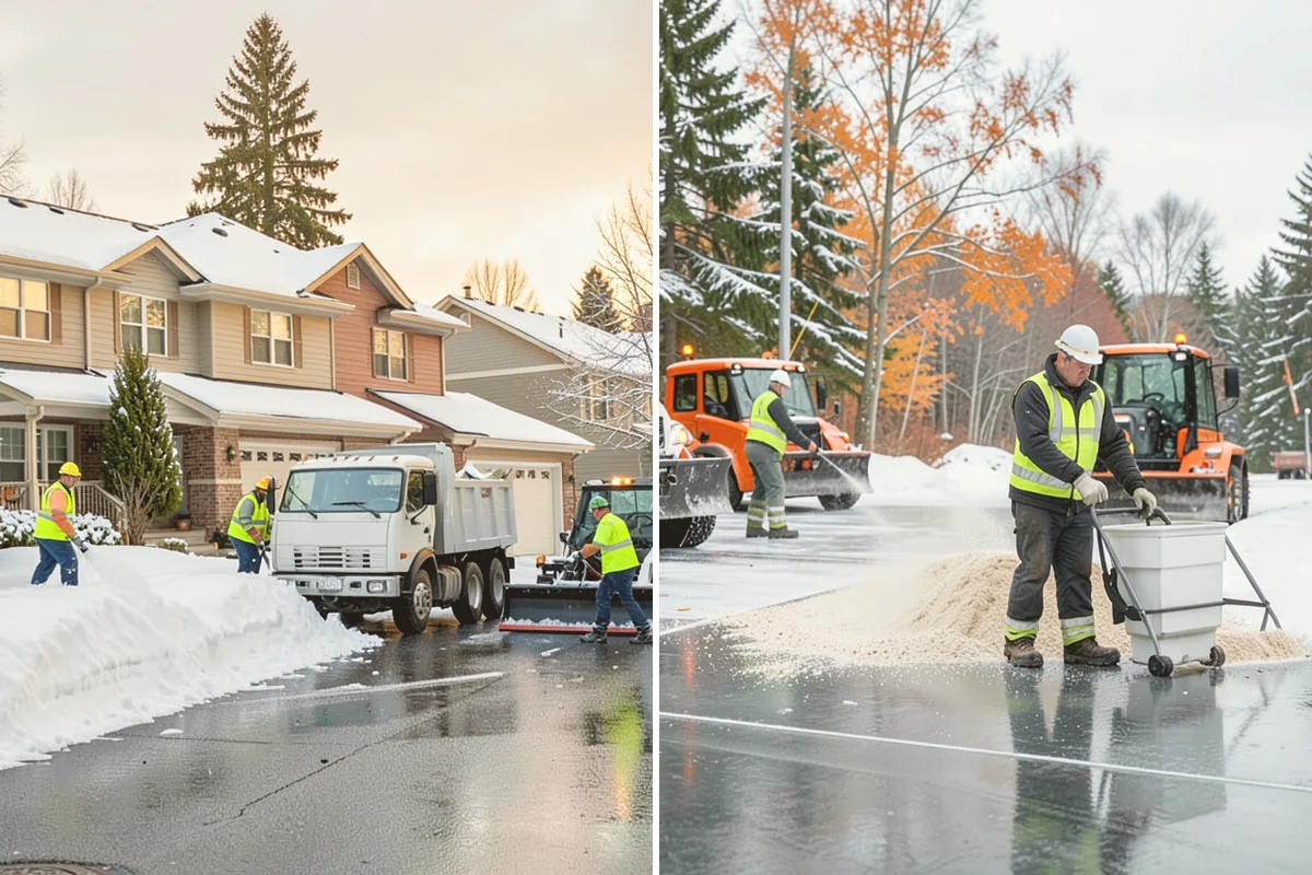 Auto Repair Shop Snow Removal in Newcastle, King County, WA - Map bay aprons, drive lanes, and customer parking