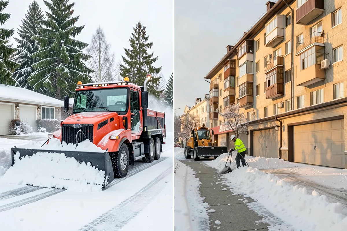 Auto Repair Shop Snow Removal in Normandy Park, King County, WA - Map bay aprons, drive lanes, and customer parking