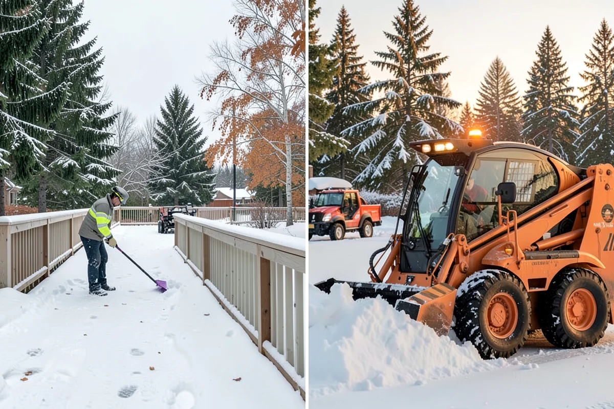 Auto Repair Shop Snow Removal in Pacific, King County, WA - Map bay aprons, drive lanes, and customer parking