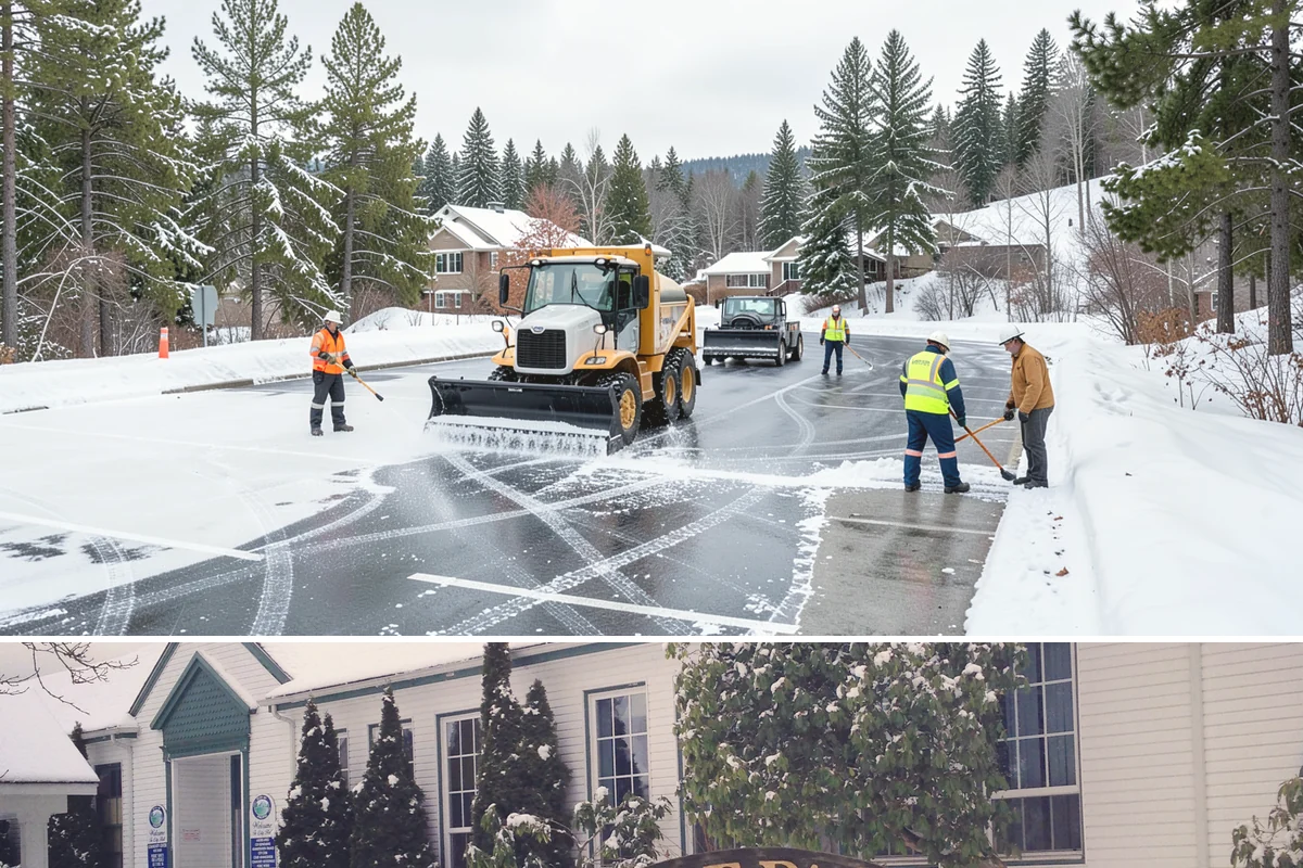 Auto Repair Shop Snow Removal in Pacific, King County, WA - Repair shops need clearing December through February when lowland aprons ice over on cold nights.