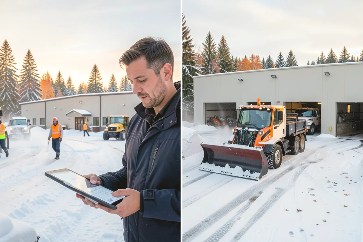 Auto Repair Shop Snow Removal in Ruston, Pierce County, WA - Map bay aprons, drive lanes, and customer parking