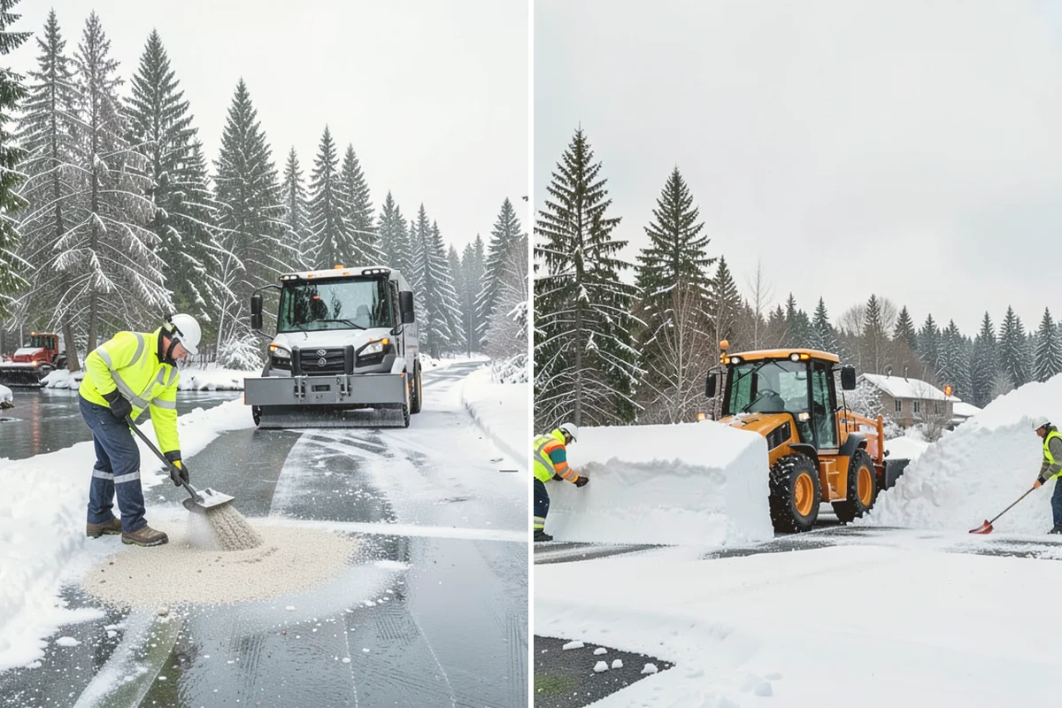 Auto Repair Shop Snow Removal in Sammamish, King County, WA - Map bay aprons, drive lanes, and customer parking