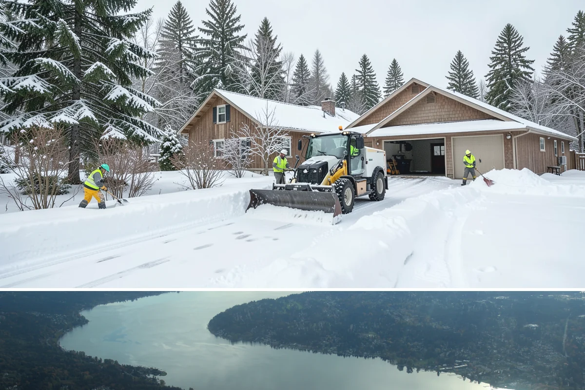 Auto Repair Shop Snow Removal in Sammamish, King County, WA - Repair shops need clearing December through February when lowland aprons ice over on cold nights.