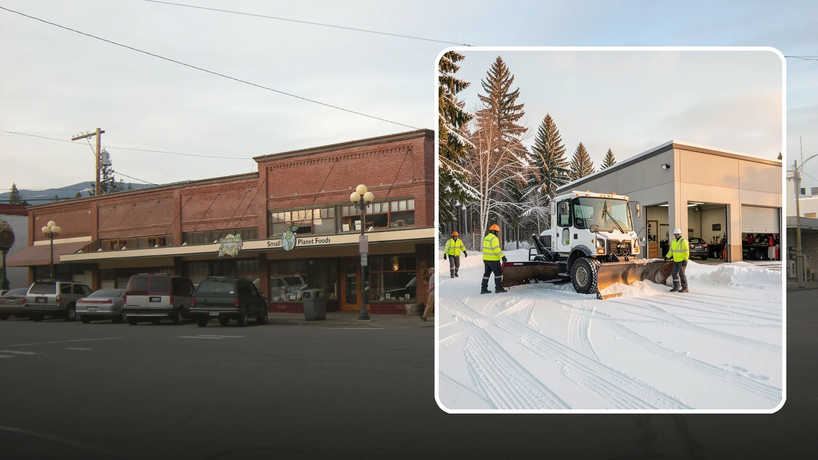 Auto Repair Shop Snow Removal in Sedro-Woolley, Skagit County, WA - We keep your bay approaches, customer parking, and lot clear so vehicles can get in and out of the shop the moment the snow stops.