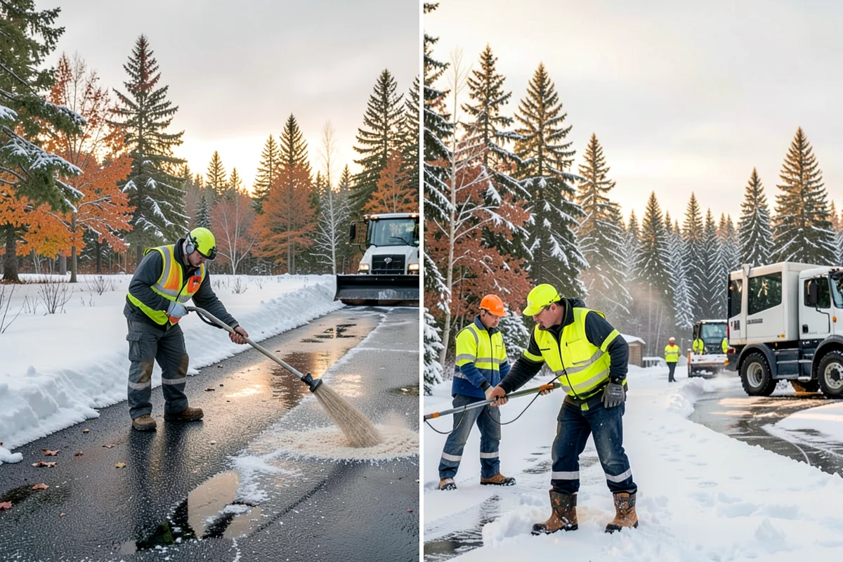 Auto Repair Shop Snow Removal in Sedro-Woolley, Skagit County, WA - Map bay aprons, drive lanes, and customer parking