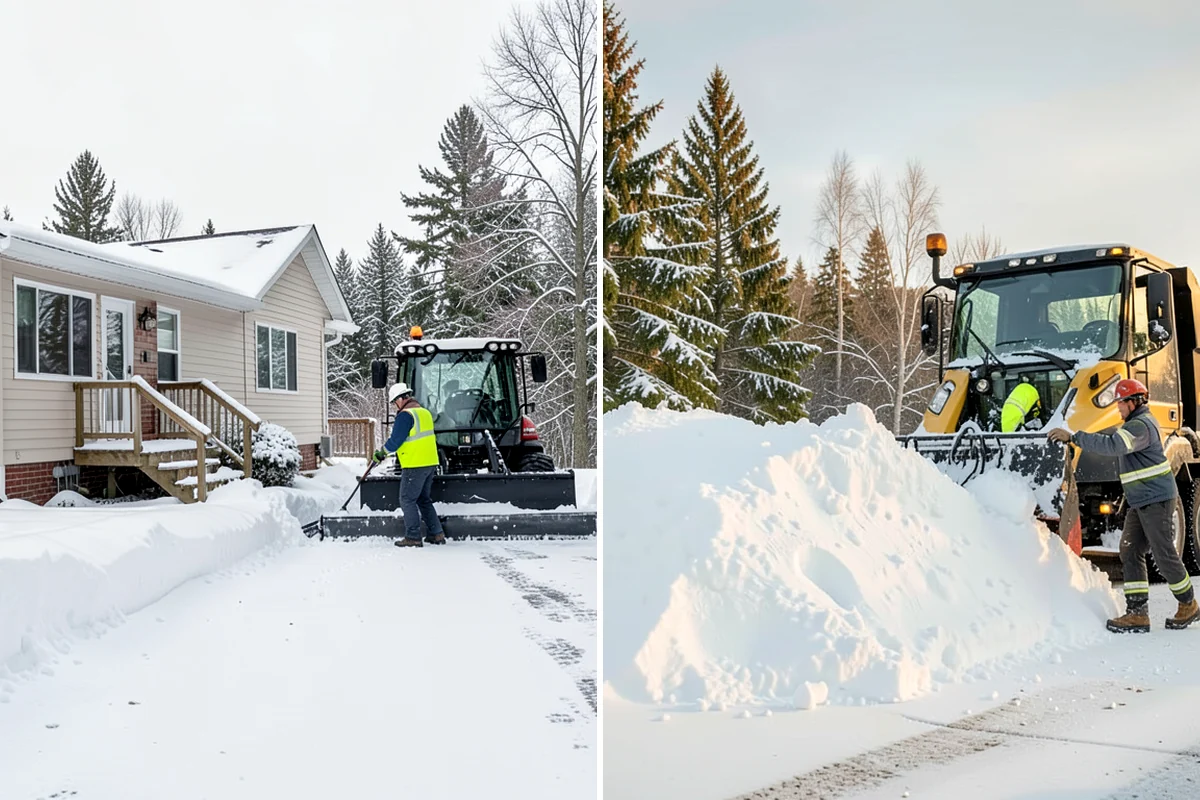 Auto Repair Shop Snow Removal in Shoreline, King County, WA - Map bay aprons, drive lanes, and customer parking