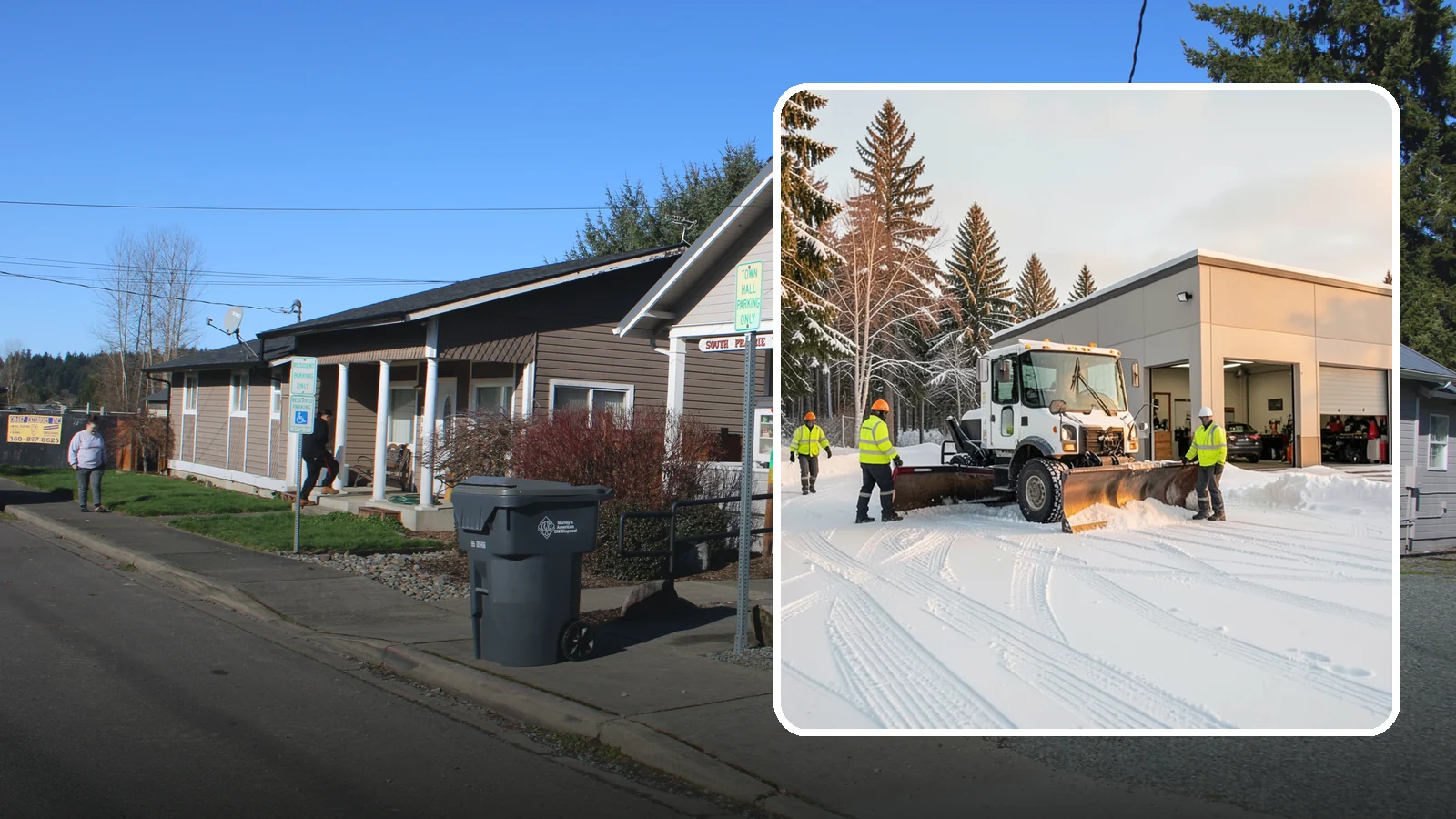 Auto Repair Shop Snow Removal in South Prairie, Pierce County, WA - We keep your bay approaches, customer parking, and lot clear so vehicles can get in and out of the shop the moment the snow stops.