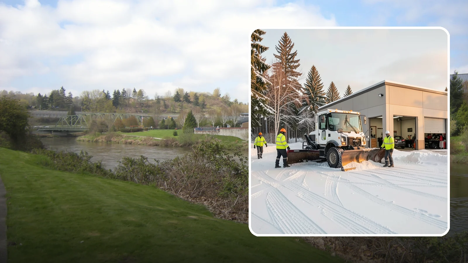 Auto Repair Shop Snow Removal in Tukwila, King County, WA - We keep your bay approaches, customer parking, and lot clear so vehicles can get in and out of the shop the moment the snow stops.