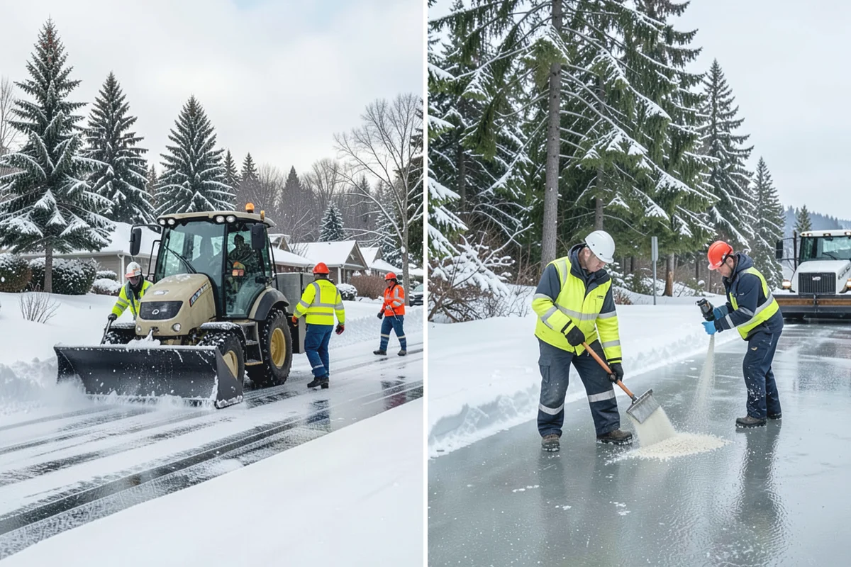Auto Repair Shop Snow Removal in Wilkeson, Pierce County, WA - Map bay aprons, drive lanes, and customer parking