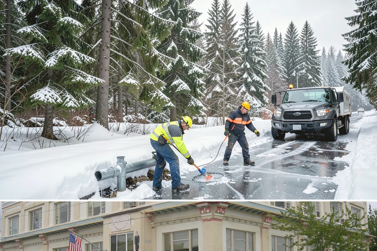 Back Patio Snow Removal in Anacortes, Skagit County, WA - Reserve your spot in early winter so the back of your home is covered when lowland snow arrives.
