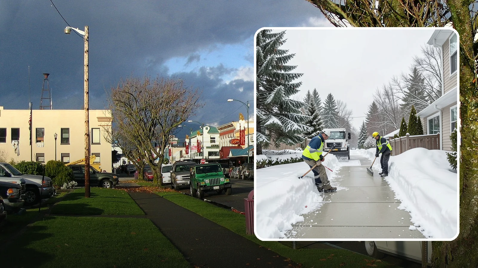 Back Patio Snow Removal in Arlington, Snohomish County, WA - We clear snow off back patios so your outdoor space and rear exits stay usable during a cold snap.