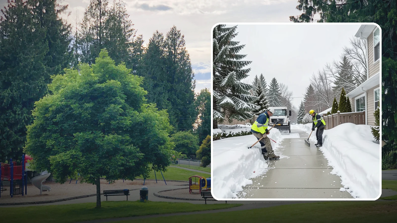 Back Patio Snow Removal in Bonney Lake, Pierce County, WA - We clear snow off back patios so your outdoor space and rear exits stay usable during a cold snap.
