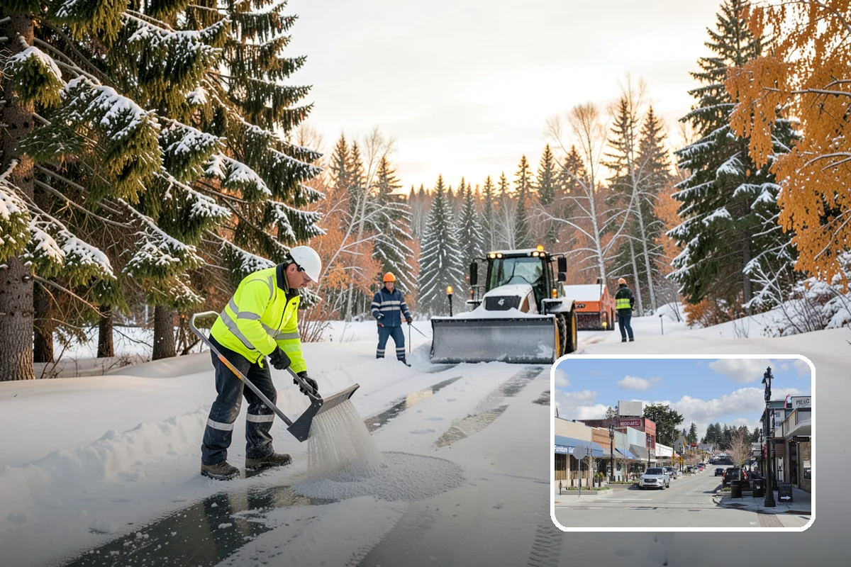 Back Patio Snow Removal in Bothell, King County, WA - Keeps everyday rear-yard routes usable in winter