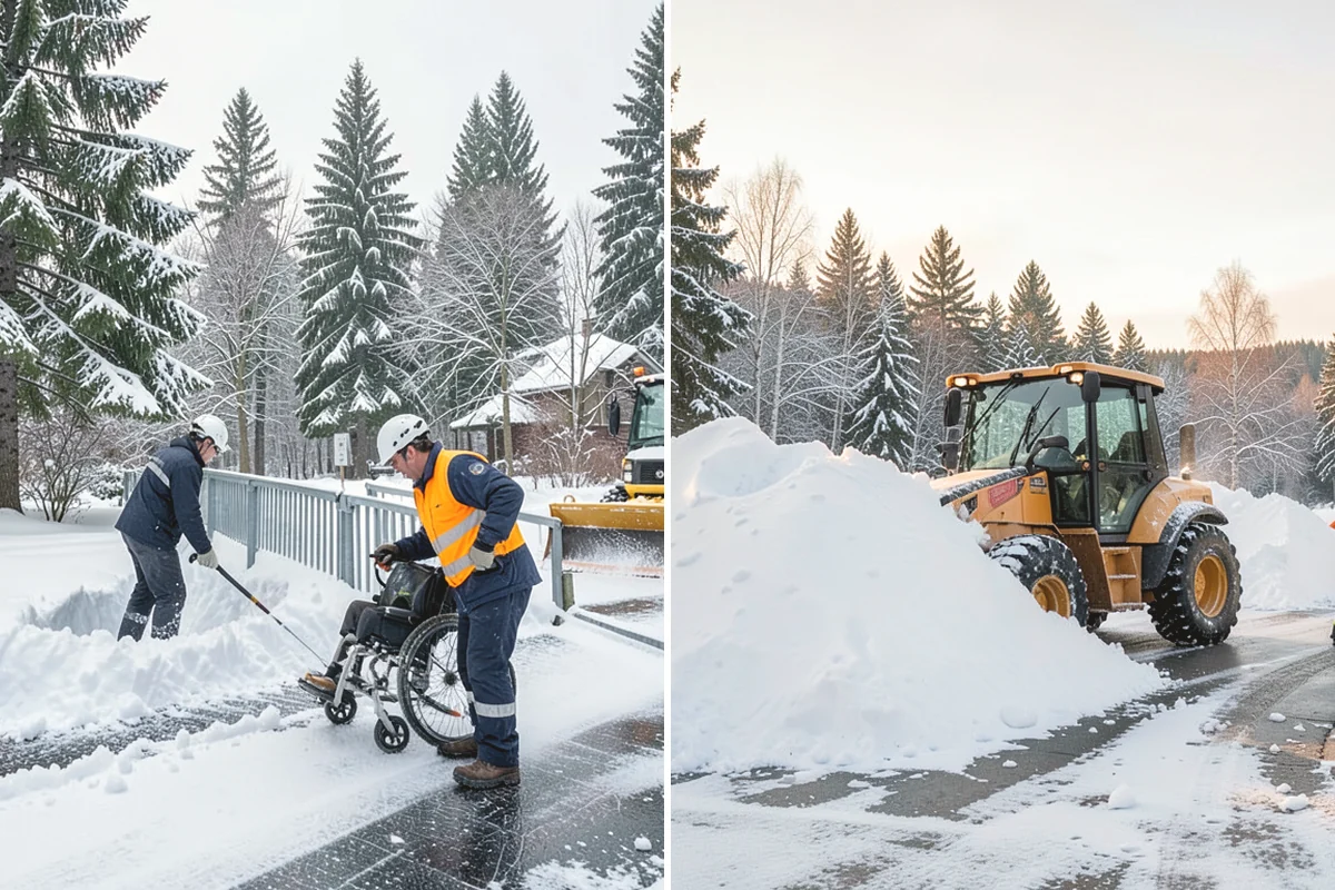 Back Patio Snow Removal in Burlington, Skagit County, WA - We inspect the patio material and surrounding access points